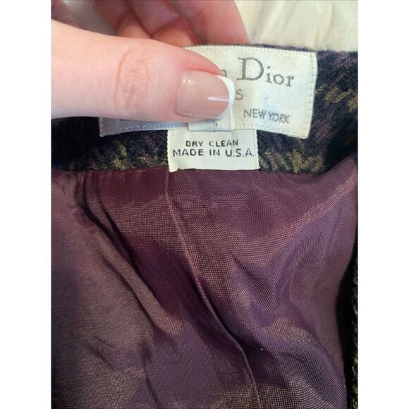 Christian Dior Authentic Black Purple Wool Long Sleeve Blazer Jacket 10 Medium - Picture 6 of 9